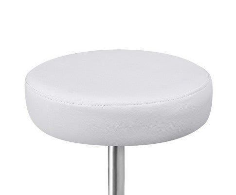 CALLAHAN PU LEATHER SWIVEL SALON STOOL - WHITE