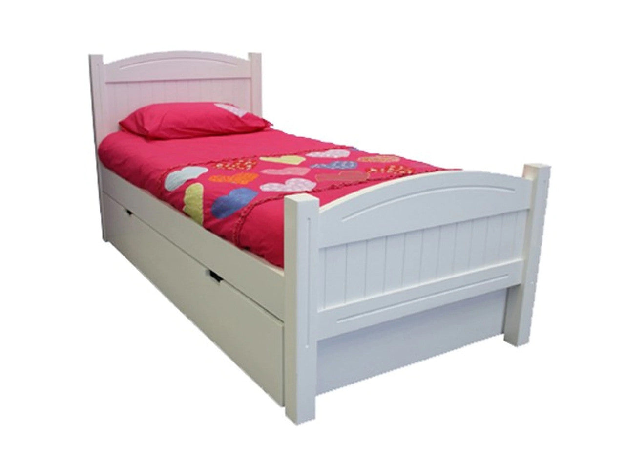 Single Sara Bed (EXCLUDES UNDERBED TRUNDLE BED) - Priced In Assorted Colours (VIC ASH AND PINE OPTIONS ALSO AVAILABLE - PRICE ON APPLICATION) - Customisation Available
