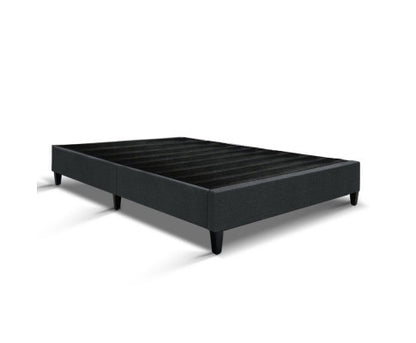 DOUBLE FRAISER FABRIC BED BASE FRAME  ONLY - CHARCOAL