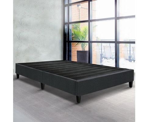 Double Fraiser Fabric Bed Base Frame Only - Charcoal