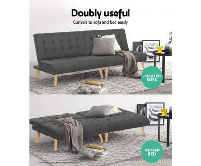 CENTELLA FABRIC SINGLE SEATER RECLINER SOFA - DARK GREY