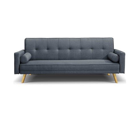 Artiss 3 Seater Fabric Sofa - Charcoal