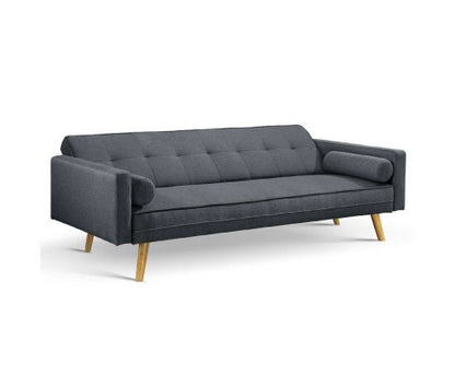 ARTISS 3 SEATER  FABRIC SOFA  - CHARCOAL