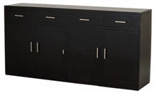 MILAN 4 DOOR / 4 DRAWER ENTERTAINMENT UNIT (SB 404 PNM) - MAHOGANY OR CHOCOLATE