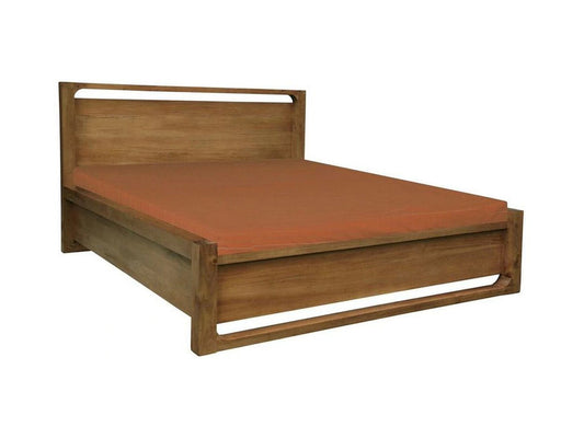 QUEEN SCANDINAVIAN BED   -  CARAMEL OR ANTIQUE WASHED