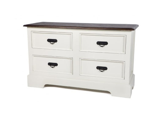 SEBA (DET391) 4 DRAWERS CHEST  - 750(H) X 1250(W) -2 TONE