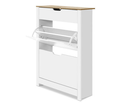 LENDER  SHOE CABINET STORAGE RACKS - TWO TONE