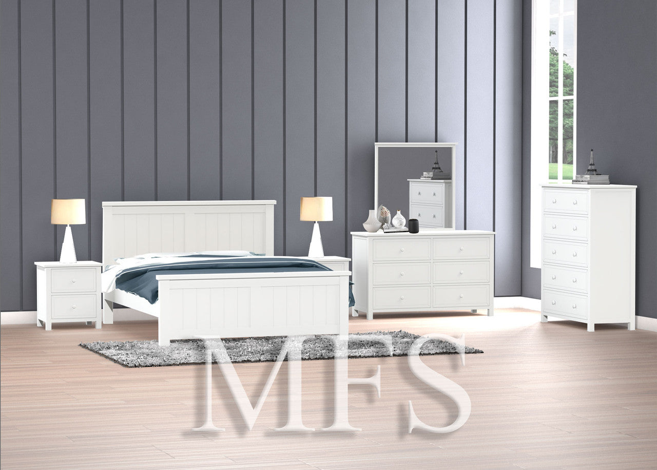 KING SHERBROOKE (CUSTOM MADE) 6 PIECE (THE LOT) BEDROOM SUITE - ASSORTED COLOURS