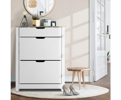 LENDER  SHOE CABINET STORAGE RACKS - TWO TONE