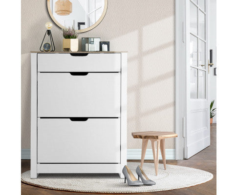 LENDER  SHOE CABINET STORAGE RACKS - TWO TONE