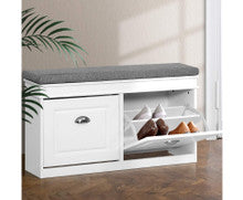 REGULUS SHOE CABINET BENCH  - WHITE