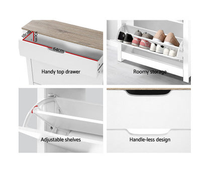 LENDER  SHOE CABINET STORAGE RACKS - TWO TONE