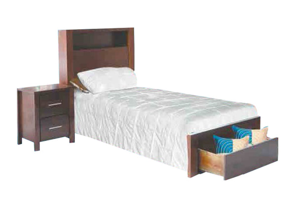KING (AUSSIE MADE) MATILDA BED WITH FOOTEND STORAGE DRAWER - AS PICTURED