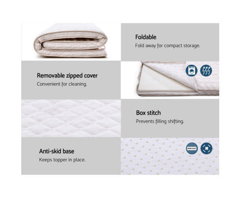 HARLOW KING SINGLE SIZE MEMORY FOAM MATTRESS TOPPER
