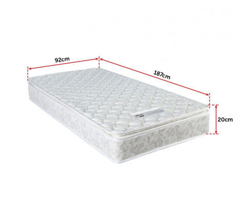 SINGLE ELEKTRA LUXURY LATEX PILLOW TOP  SPRING MATTRESS - MEDIUM FIRM