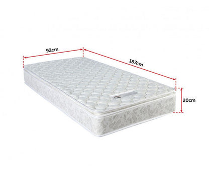 SINGLE ELEKTRA LUXURY LATEX PILLOW TOP  SPRING MATTRESS - MEDIUM FIRM