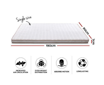 HARLOW SINGLE SIZE MEMORY FOAM MATTRESS TOPPER