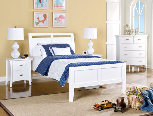 Liserli (5205) Single Or King Single 3 Piece Bedroom Suite - White