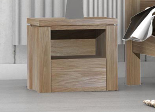 Georgia 1 Drawer Bedside Table - Sand Dune