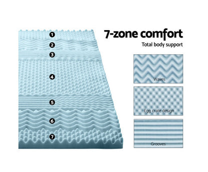 SALOME SINGLE SIZE COOL GEL MEMORY FOAM MATTRESS TOPPER WITH BAMBOO COVER (50mm)