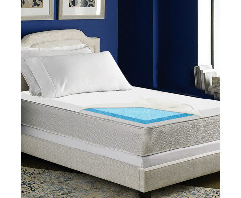 Brooke Single Size Dual Layer Cool Gel Memory Foam Topper