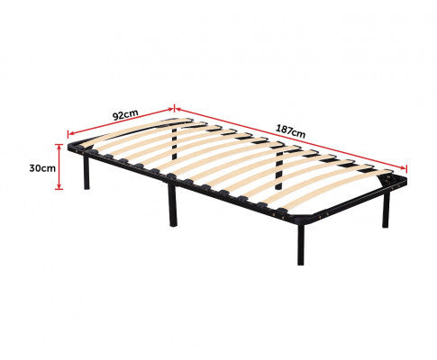 SINGLE DUBLIN METAL BED FRAME - BLACK