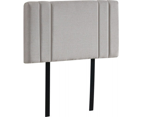 SINGLE ANDORRA LINEN FABRIC HEADBOARD BEDHEAD - BEIGE