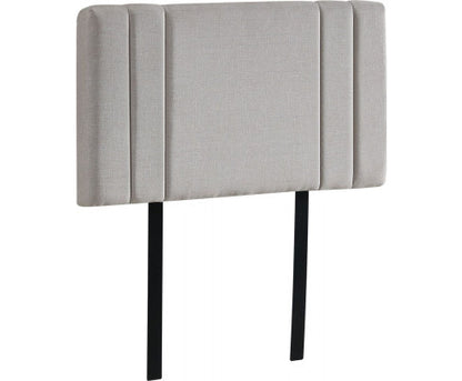 SINGLE ANDORRA LINEN FABRIC HEADBOARD BEDHEAD - BEIGE