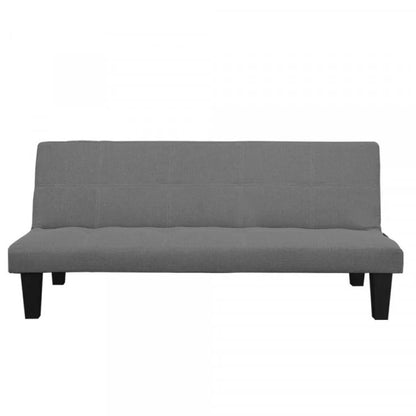 OAKLEY 2 SEATER MODULAR LINEN FABRIC SOFA  BED COUCH - DARK GREY