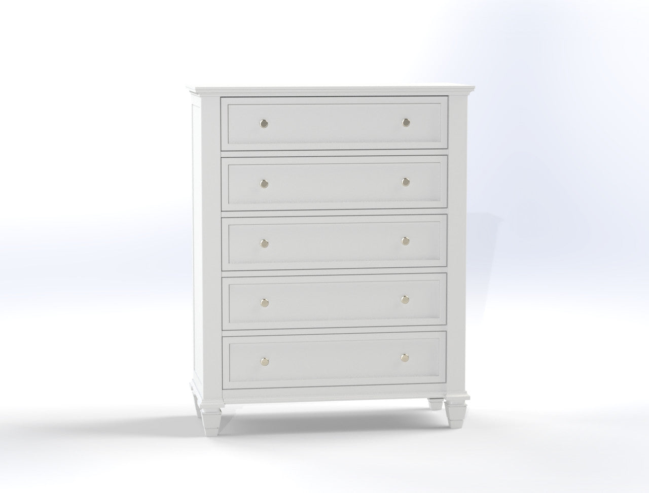ROXBOROUGH (CUSTOM MADE) 5 DRAWER TALLBOY - 2150(H) x 960(W) x 470(D) - ASSORTED COLOURS
