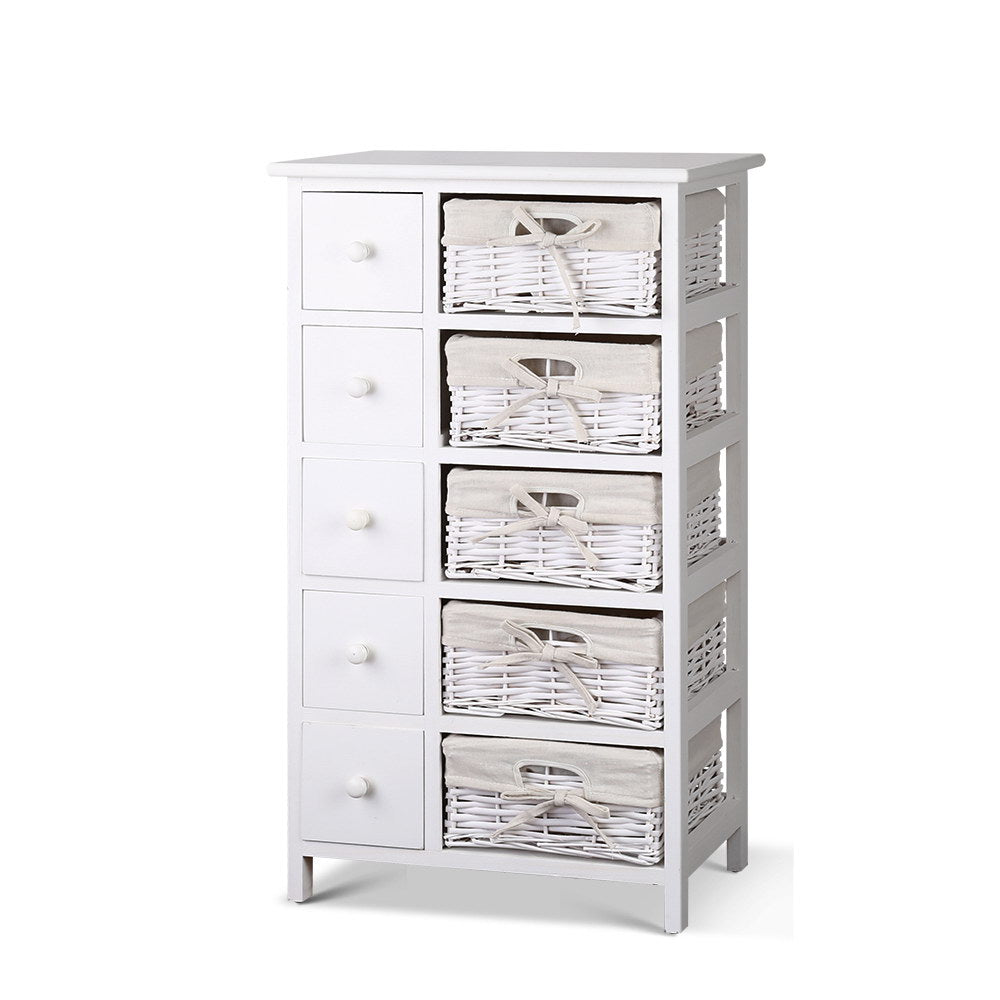 Solana 5 Drawer/ 5 Basket Storage Cabinet - As Pictured