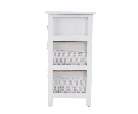 SOLANA 2 DRAWER/ 2 BASKET STORAGE CABINET - AS PICTURED