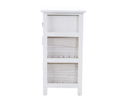 SOLANA 2 DRAWER/ 2 BASKET STORAGE CABINET - AS PICTURED