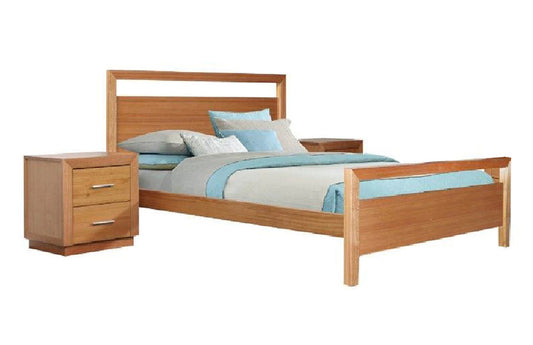 KING SUBURBAN BED - CLEAR LACQUER
