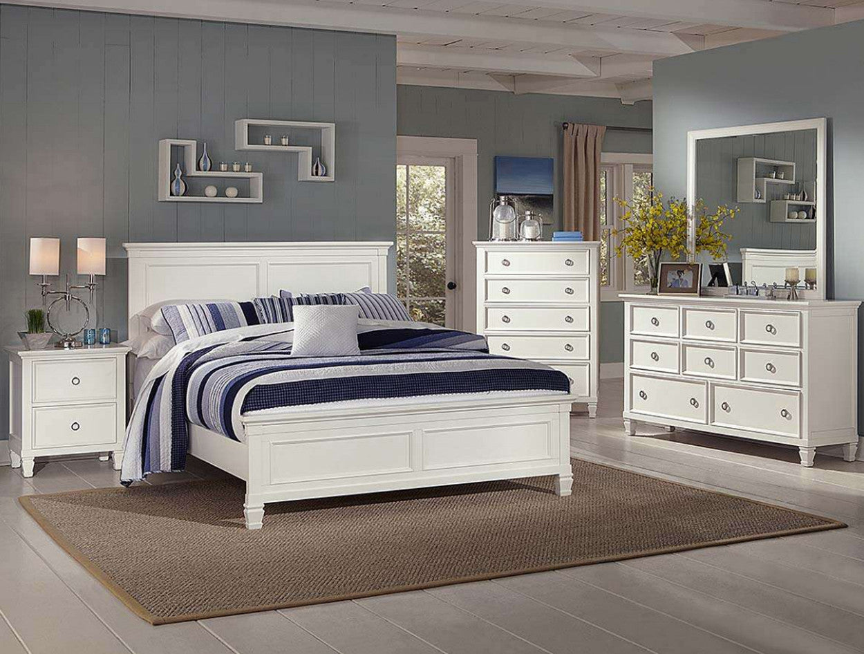 Tempura (044) Double Or Queen 5 Piece (DRESSER) Bedroom Suite (MODEL - 20-1-13-1-18-1-3-11) - White