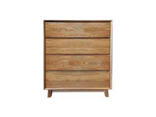 SUMMIT 4 DRAWER TALLBOY CHEST - 1020(H) X 850(W)-LIGHT OAK