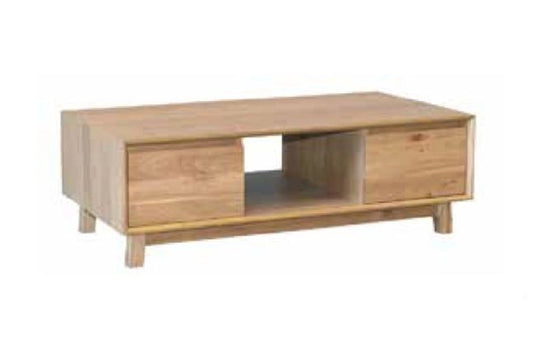 Summit 2 Drawer Coffee Table- 1120(W) X 640(D) - Light Oak