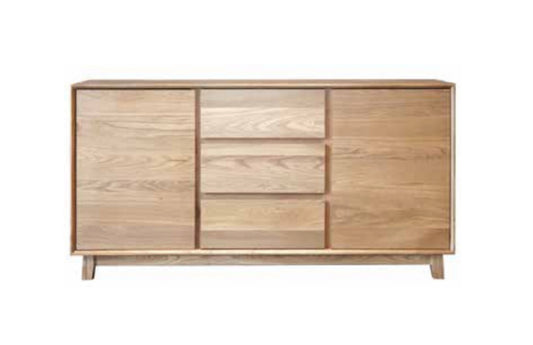Summit Sideboard With 2 Door & 3 Drawers 850(H) X 1600(W)- Light Oak