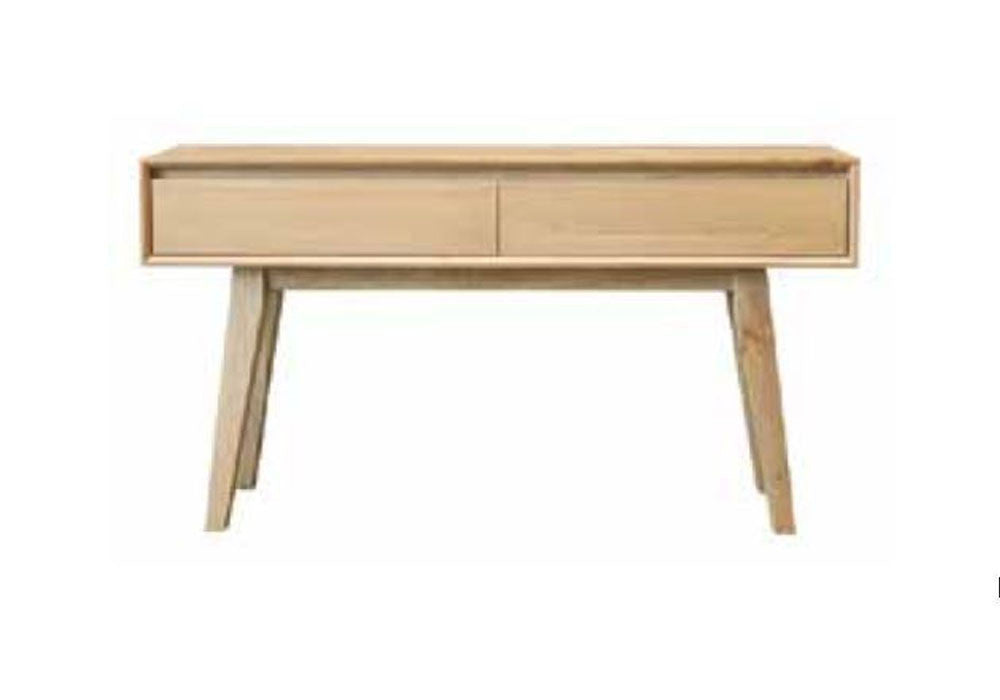 Summit 2 Drawer Hall Table 870(H) X 1350(W) - Light Oak