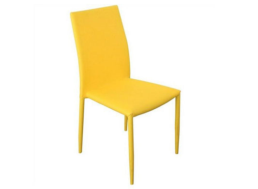SVEN FABRIC   UPHOLSTERED DINING CHAIR  - YELLOW