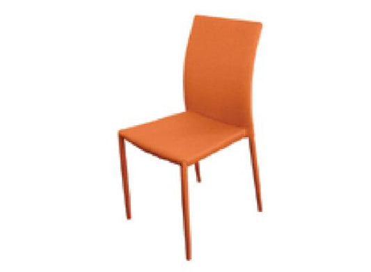 SVEN FABRIC   UPHOLSTERED DINING CHAIR  - ORANGE
