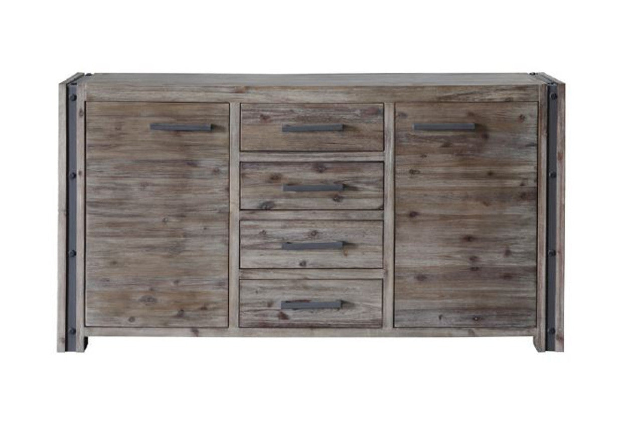 Swan (3564) 2 Door / 4 Drawer Acacia Hardwood Buffet - (19-20-15-3-11-25-1-18-4) - 815(H) X 1500(W) - Brushed Gum