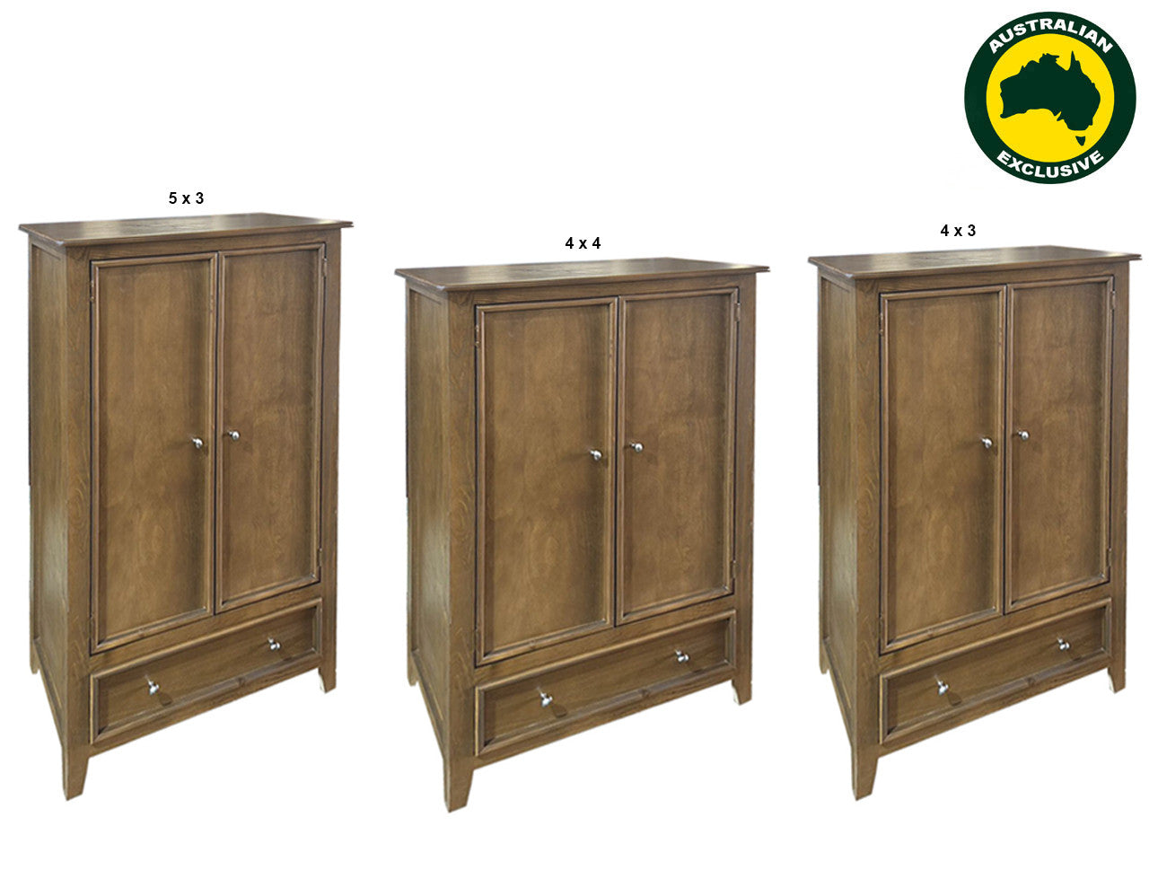 Sydneyside (AUSSIE MADE) Nursery Robe With Picture Frame Collection - Assorted Stained Colours