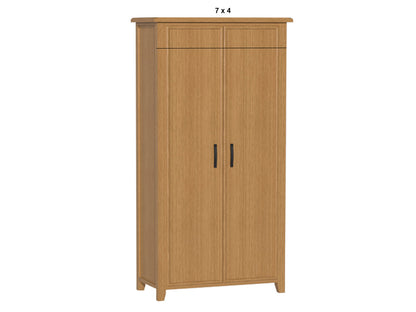 SYDNEYSIDE (AUSSIE MADE) ALL HANGING WITH HAT RACK WARDROBE COLLECTION - TASSIE OAK COMBINATION - ASSORTED STAINED COLOURS - STARTING FROM $1599
