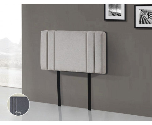 SINGLE ANDORRA LINEN FABRIC HEADBOARD BEDHEAD - BEIGE