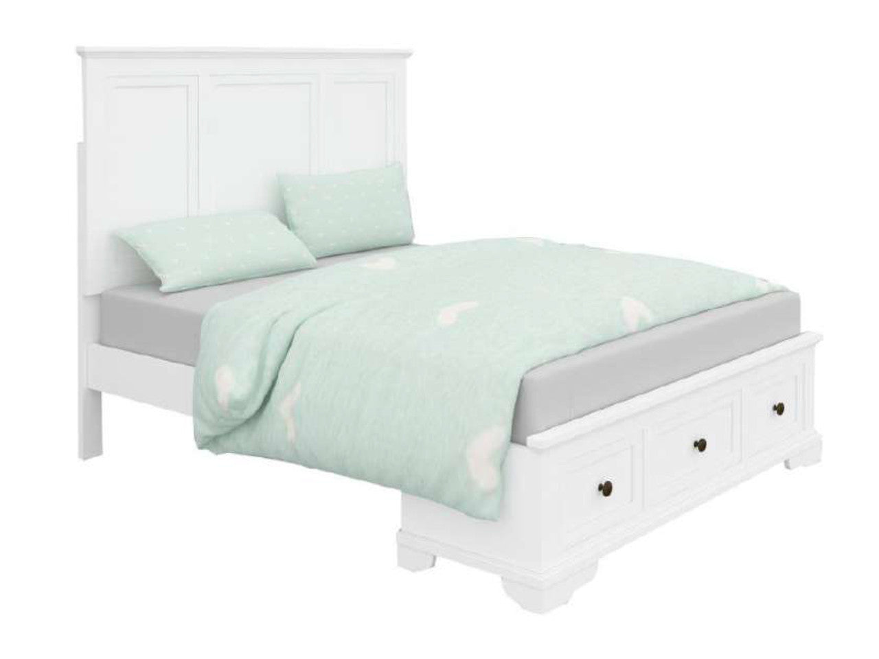 KING AUSTIN 6 PIECE (THE LOT) BEDROOM SUITE - WHITE
