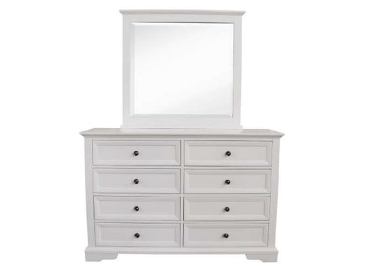 Austin 8 Drawer Dressing Table - 1990/1000(H) X 1500(W) With Mirror - White