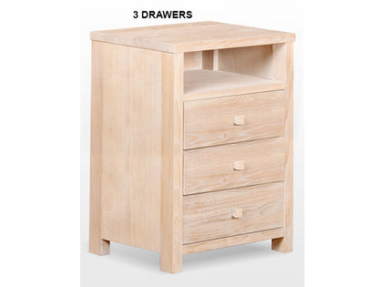 SEASIDE (AUSSIE MADE) BEDSIDE TABLE COLLECTION - ASSORTED STAINED COLOURS - STARTING FROM $399