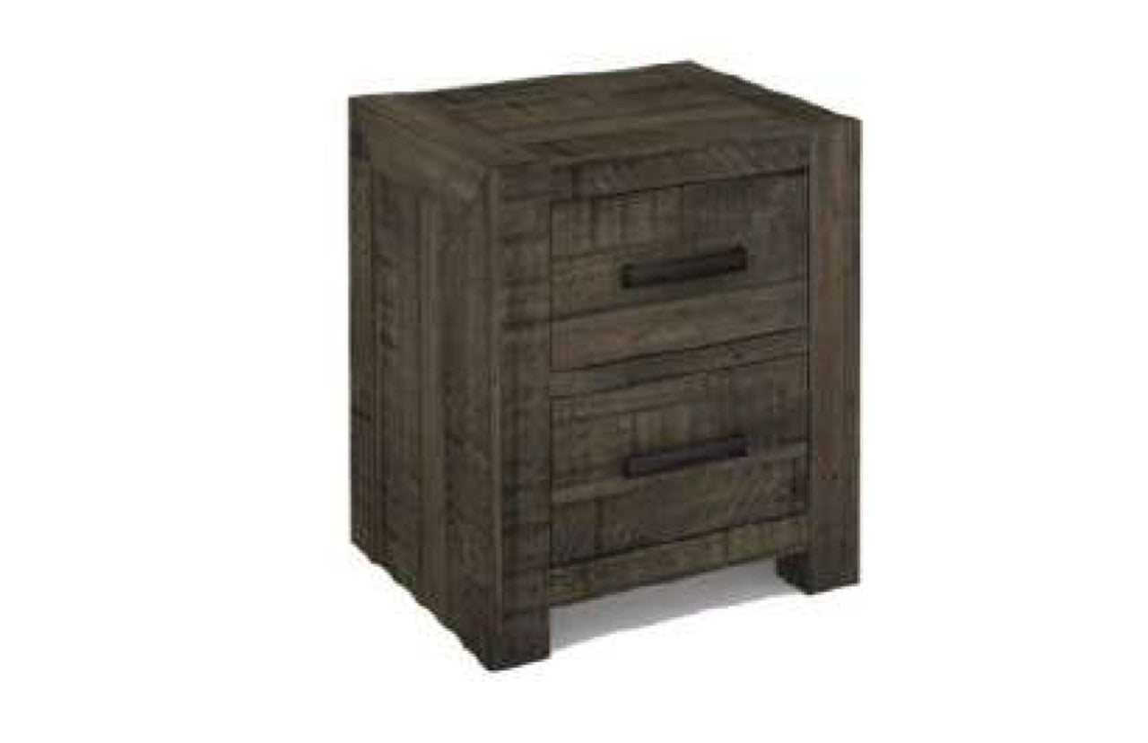 MUNICH QUEEN 5 PIECE (DRESSER) BEDROOM SUITE WITH UNDER BED STORAGE - GREY STONE