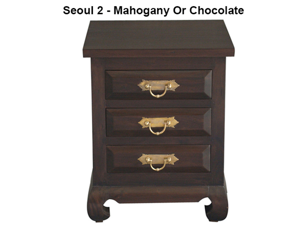 SEOUL/SHANGHAI 3 DRAWER BEDSIDE WITH RING HANDLE - ASSORTED COLOURS - STARTING FROM $299